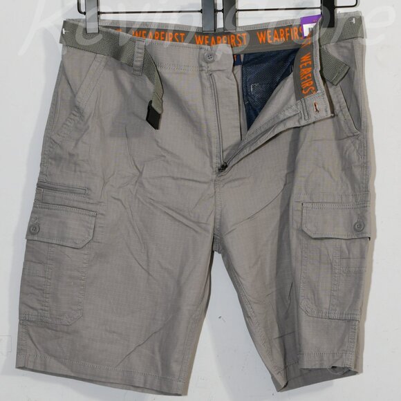 2 pairs shorts - Wearfirst Men's Belted Cargo Short‎ Gray, Black - Picture 6 of 6